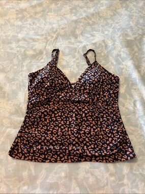 Kona Sol Animal Print Swim Top